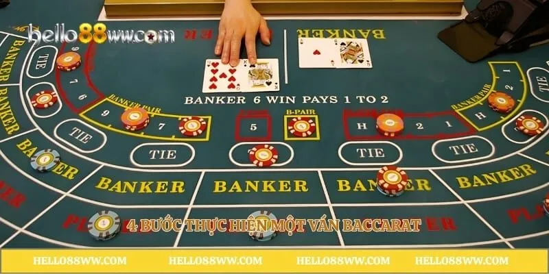 4 bước thực hiện một ván Baccarat