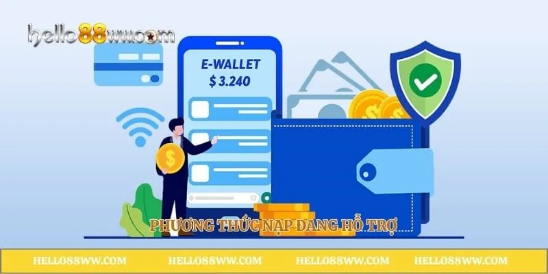 Phương thức nạp đang hỗ trợ